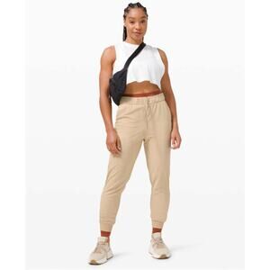 Lululemon Pants Womens 8 Keep Moving Jogger Beige Athletic Gym Casual Athleisure
